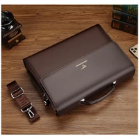 Leather Luxury Briefcases For Men Designer Work Business Tote Bolsas Black Handbag Shoulder Lawyer Square A4 Side Crossbody Bag 6
