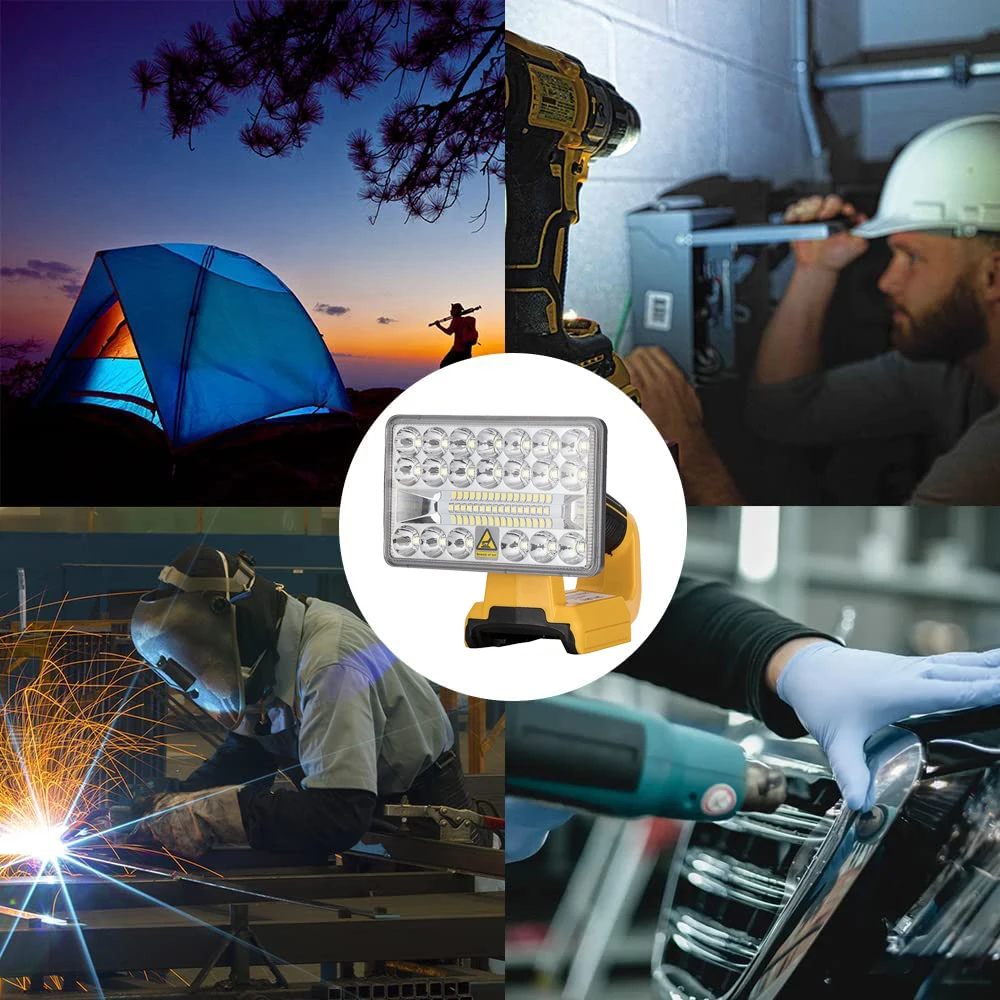 Imagem -06 - Dewalt Led Luz de Trabalho Interior e Exterior Luz Dcb201 Dcb200 18v Bateria de Iões de Lítio Ferramenta Luz 18w 5