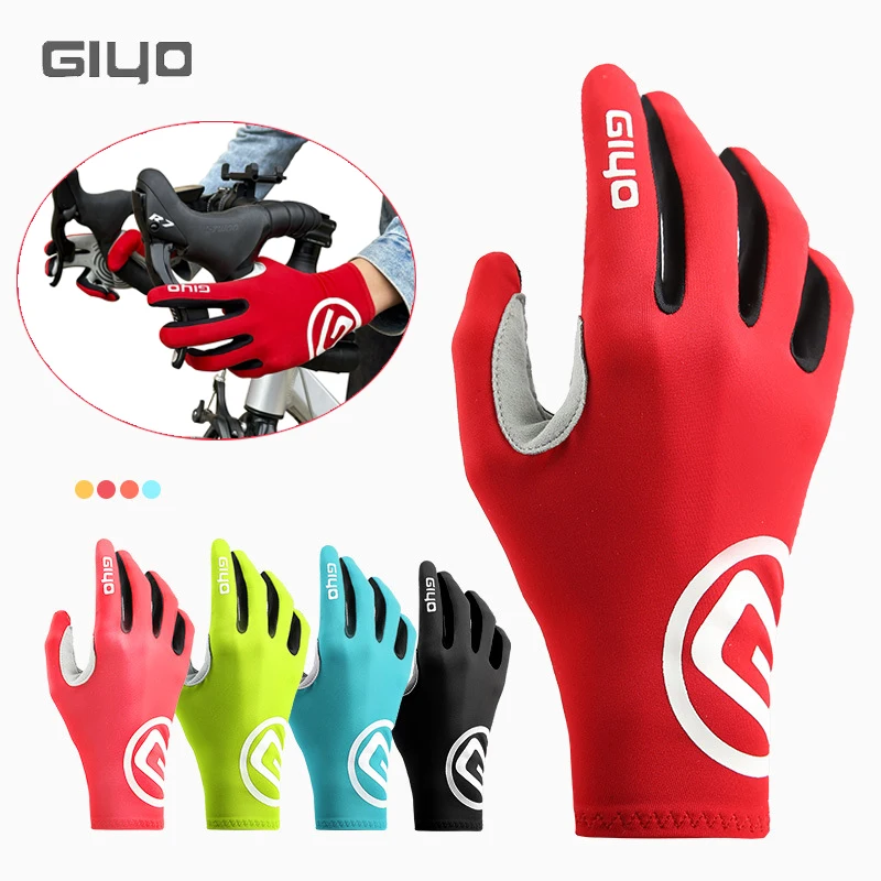 GIYO Cycling Autumn Gloves Full Fingers Bicycle MTB Cycl Glove Men Woman for Spotrs Gym Fitness Fishing Bike Training Glove