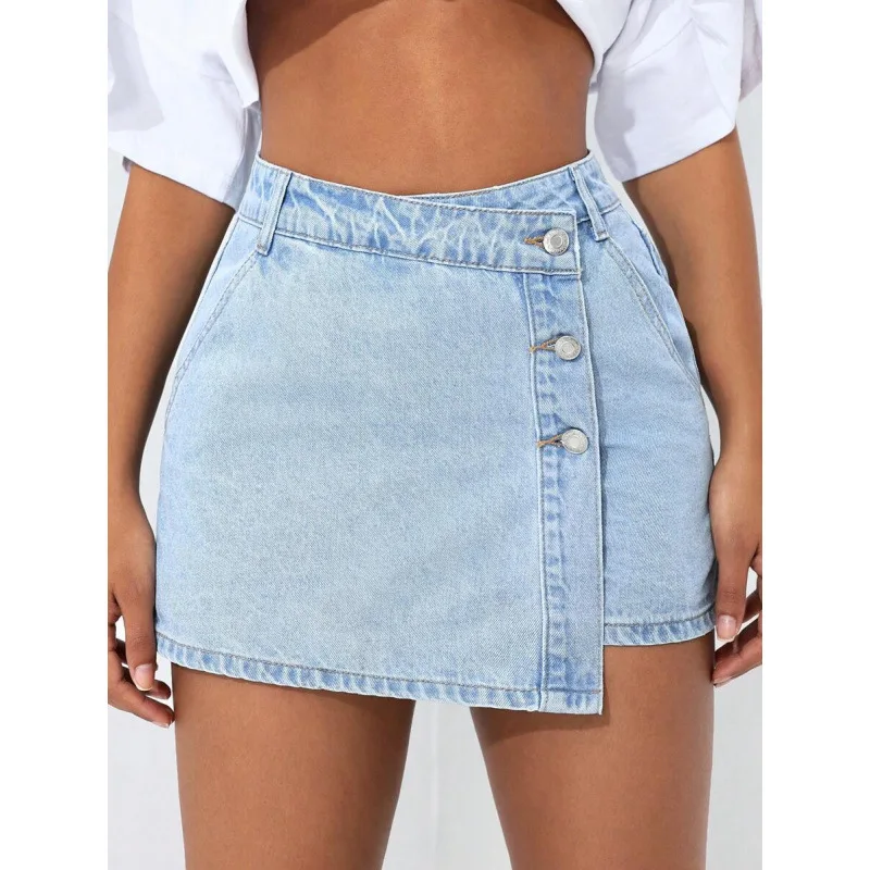 

Slit Denim Skort Short Skirt Pants Cross-Border Short Jeans Split Men's Spring Season Other Material 100% Commercial Match