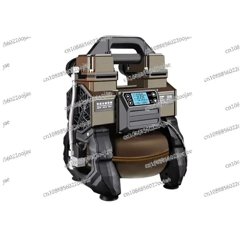 

Бесщеточный воздушный компрессор с регулируемой частотой, портативный безмасляный воздушный компрессор для деревообработки с ЖК-дисплеем, бесшумный воздушный насос