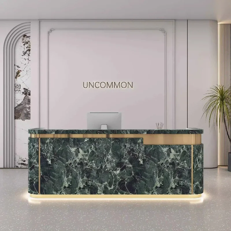 

modern luxury home reception counter service desk Customer center beautician counter Logo designer office furniture beauty salon
