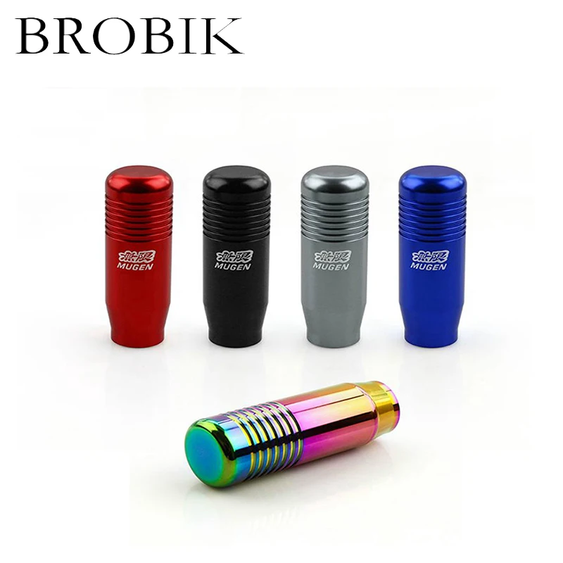 BROBIK Aluminum Universal Mugen Racing Car Gear Shift Knob Manual Automatic Gear Shift Knob Shift Lever