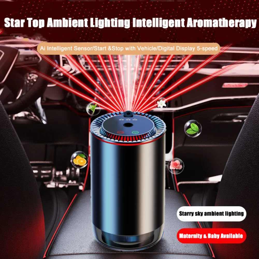 

Car Perfume Air Aromatherapy Diffuser Fragrance Oil Fragrance Diffuser 3 Levels of Adjustable Aroma Diffuser Starry Sky Summit