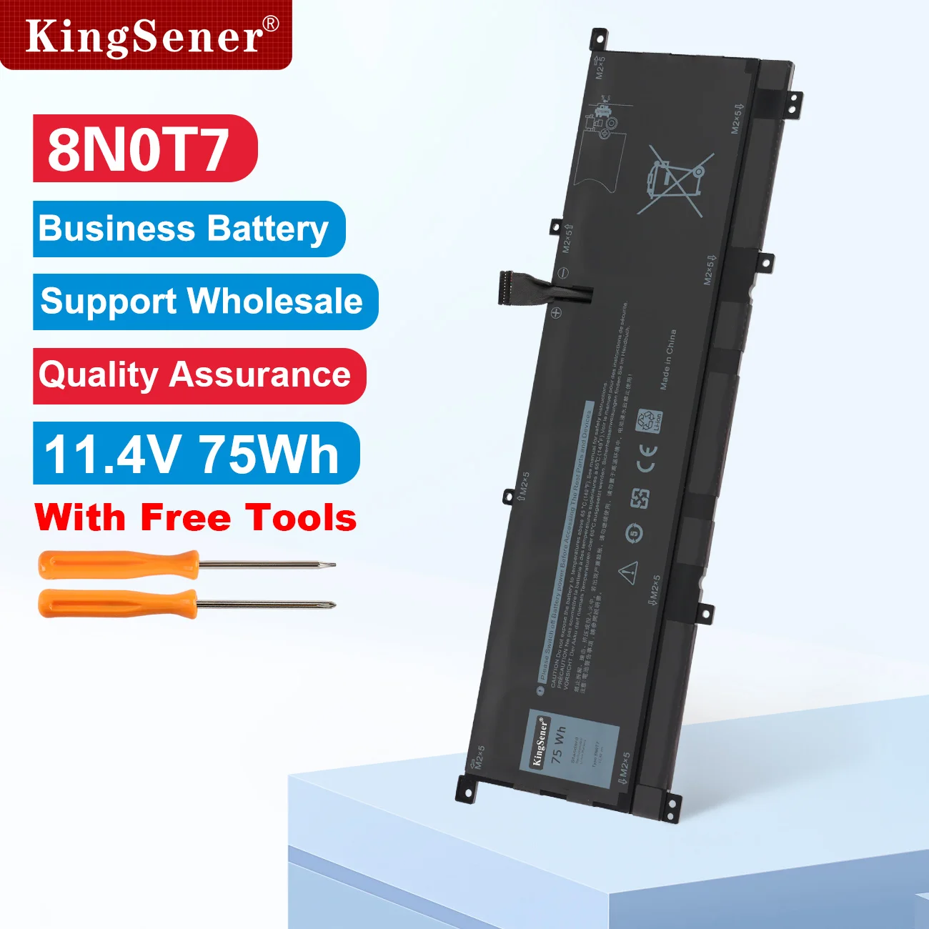 

KingSener 75Wh 8N0T7 Laptop Battery for Dell XPS 15 9575 2-in-1 Precision 5530 2-in-1 Series P73F P73F001 8NOT7 Free Tools