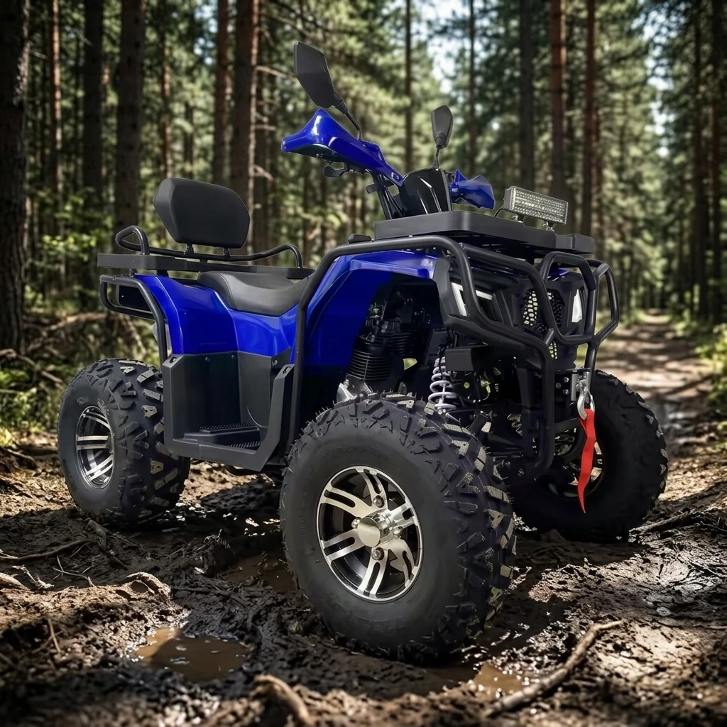 China 200cc Four-Wheel Off-Road Agricultural MOTO ATV Electric Start Farm Moto with Automatic Chain Drive Transmission for Sale
