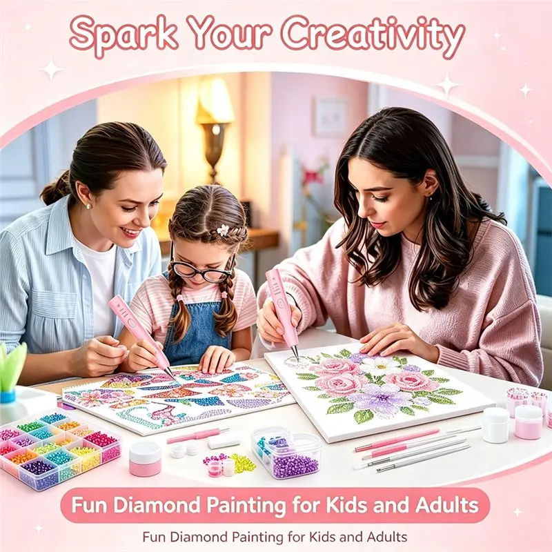 A27F-Electric Diamond Painting Pen Kit Rechargeable Vacuum Drill Pen Electric Diamond Painting Kit