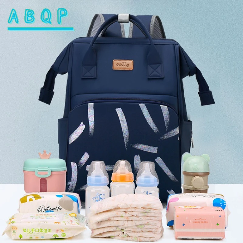 Diaper Bag Backpack Fashionable Baby Diaper Bag Backpack Luxury Brand Lightweight Outing Baby Bag Large Capacity Multi-Function