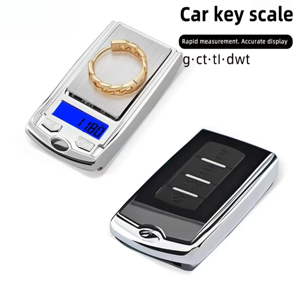 0.01g Mini Keychain Scale, Portable Pocket Jewelry Scale with LCD & Multi-Units for Travel Outdoor Kitchen Herbs Baking