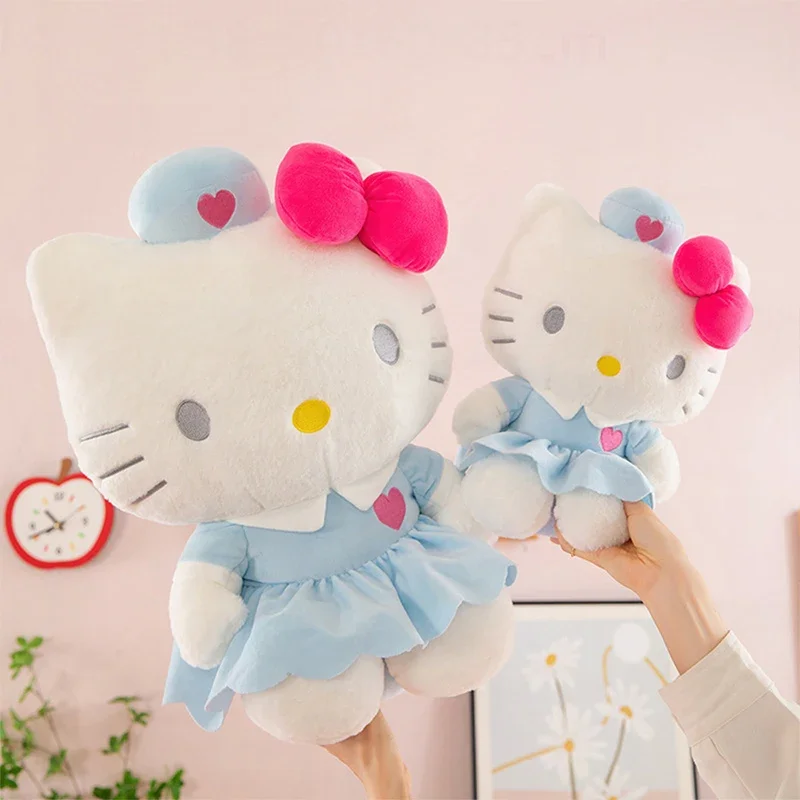 

75cm Sanrio Kawaii Cartoon KT Cat Plush Toy Anime Hello Kitty Stuffed Doll for Kids Birthday Xmas Gift Cute Hello Kitty Doll