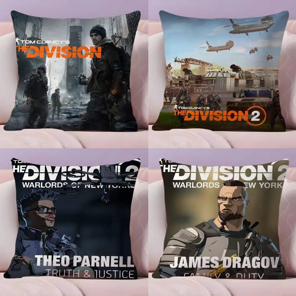 Game Tom Clancys The Division 2 Double-sided Printed pillow cover Short plush Suitable living rooms sofas throw cushion cover
