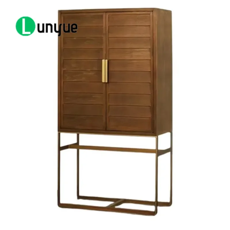 Solid Wood Sideboard Classic Italian Buffet Cabinet High Storage Cupboard Light Luxury Furniture for Living Room Dining Room