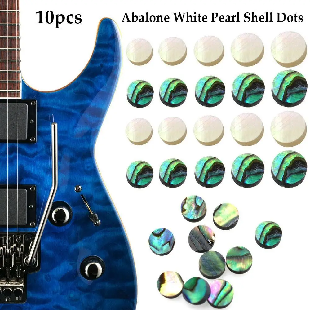 Parts White Colourful Guitar Fretboard Fingerboard Pearl Shell Dots Punctuation Point Abalone Dots Abalone Inlay Dots