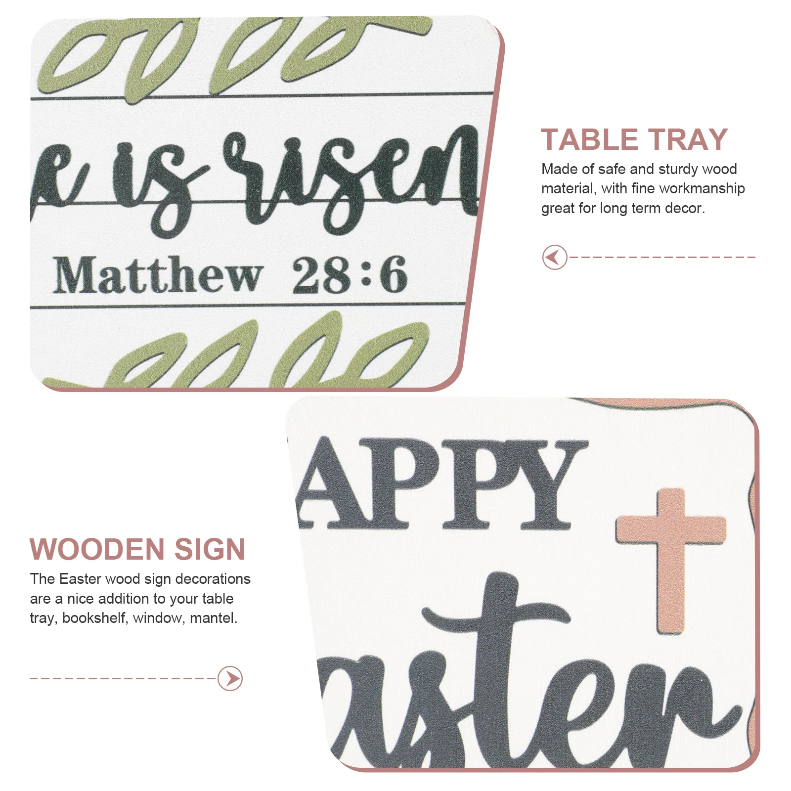 

Wooden Easter Rabbit Decorations Tray Signs Home Farmhouse Display Kids naments Vibrant Wooden Signs Tiered Tray Decor Set