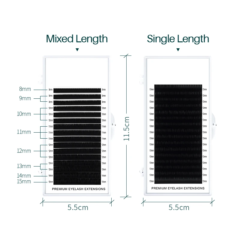 H&L SINCE 1990 16Rows Faux Individual Lashes Maquiagem Cilios for Professionals Black Soft Eyelash Extension Thin Tape