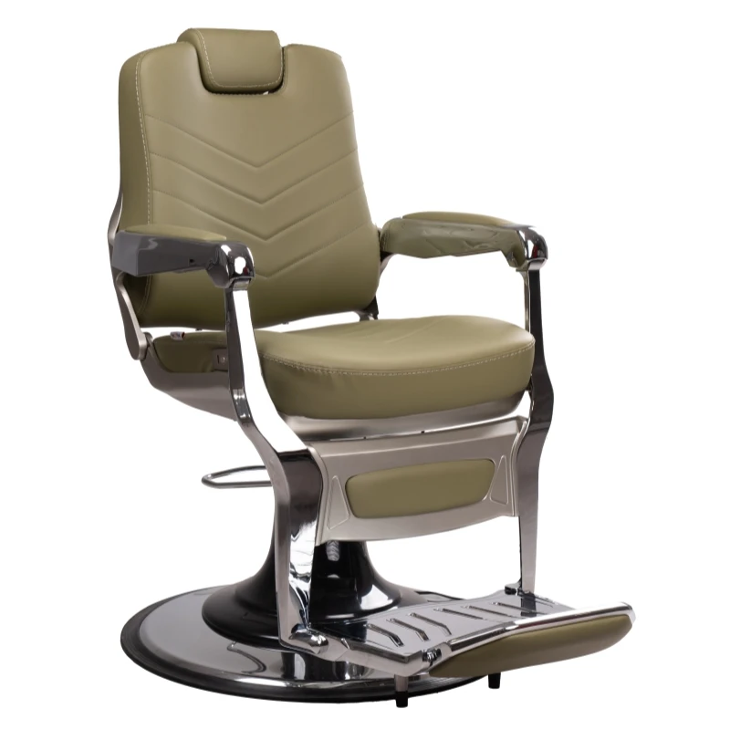 2026 Electric Modern Aluminum Alloy Barber Chair, Leather Seat Rotating 360 Degrees, Reclining, Height Adjustable, Heavy Duty