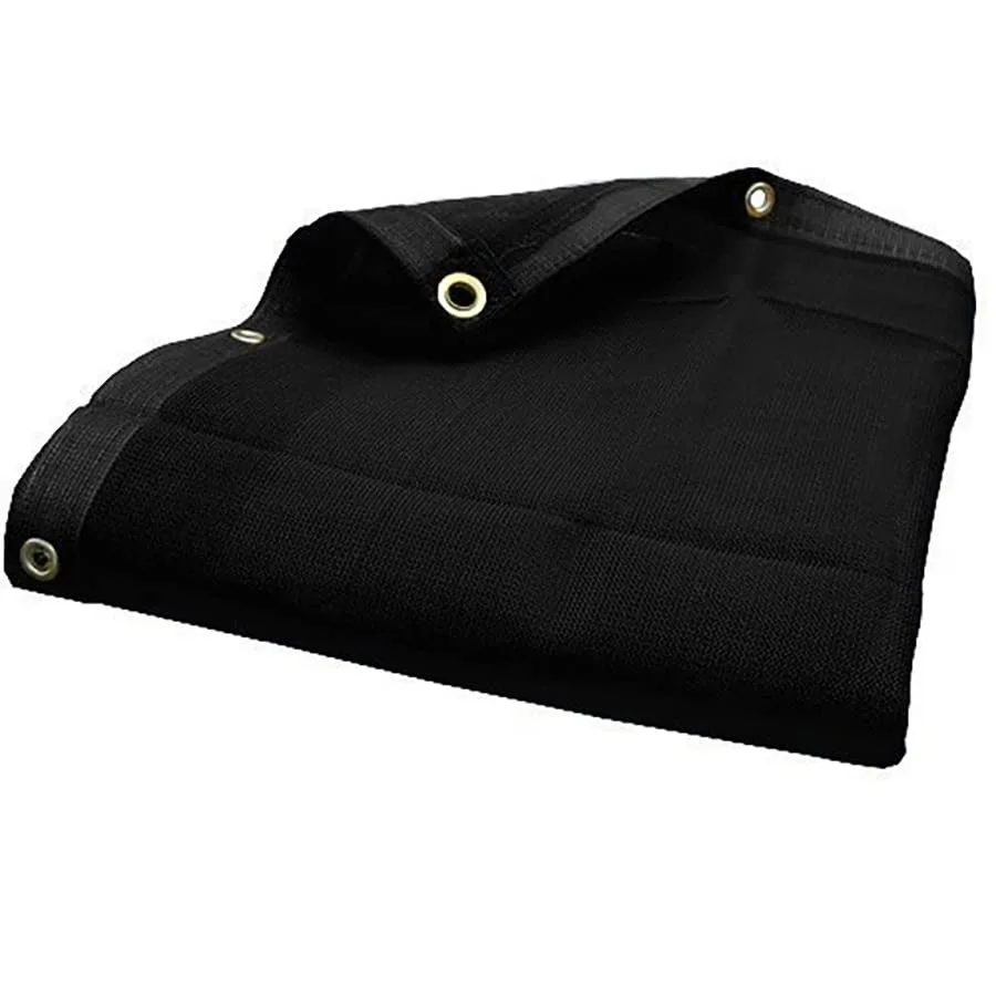 

8'x10' Black Mesh Super Heavy Duty Mesh Tarp Net Sail Sun Shade Awning and Fence Screen for Patio and Canopy Cover with Finishe