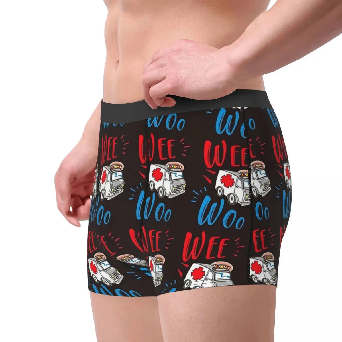 Ambulance Ambulances Meme Wee Woo Funny Nurse Doctor Graduation Underpants Homme Panties Male Underwear Shorts Boxer Briefs