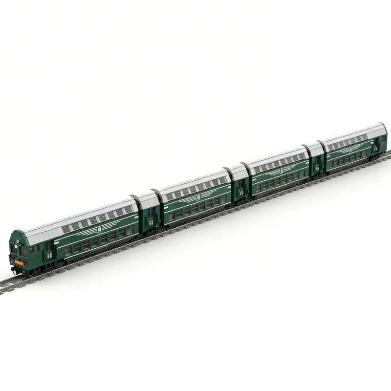 4712pcs MOC Double Decker Train DGBge The Deutsche Reichsbahn Model Building Blocks Toys Architecture Christmas Gifts Education