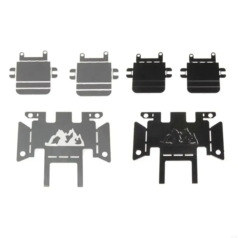 

F19F Skid Plate Stainless Steel Front Rear Axles Protector Plate for TRX4M 1/18