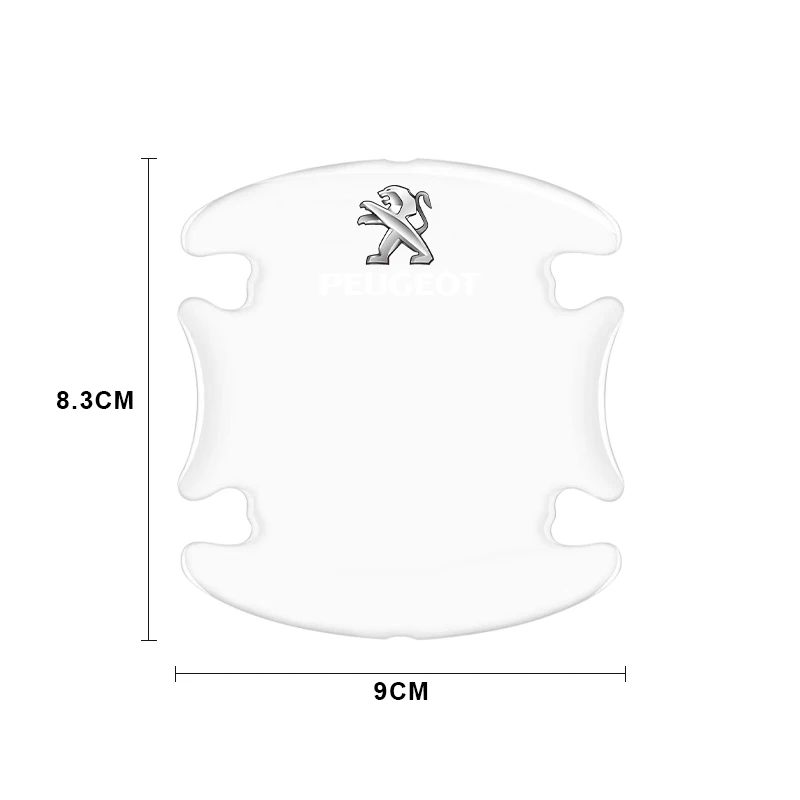 4pcs transparent door bowl anti-scratch protective stickers For Peugeot 608 107 BB1 HX1 Partner 3008 4008 2008 5008 4007 6008