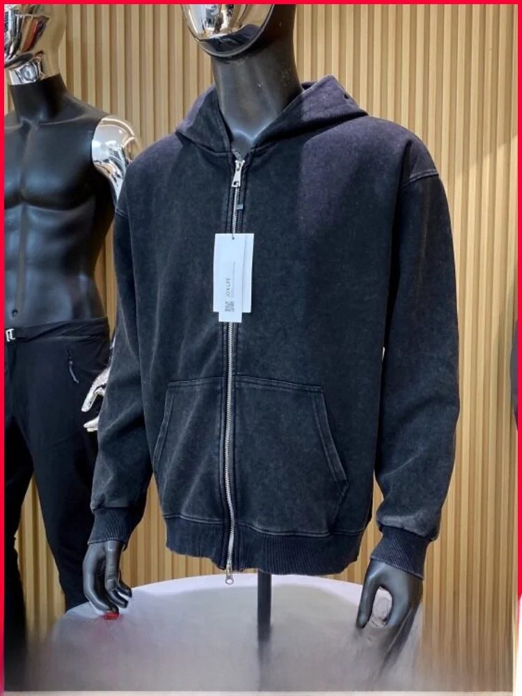 

Мягкая повседневная мужская толстовка-кардиган с капюшоном на молнии, осенне-зимняя новинка, универсальная, свободного кроя