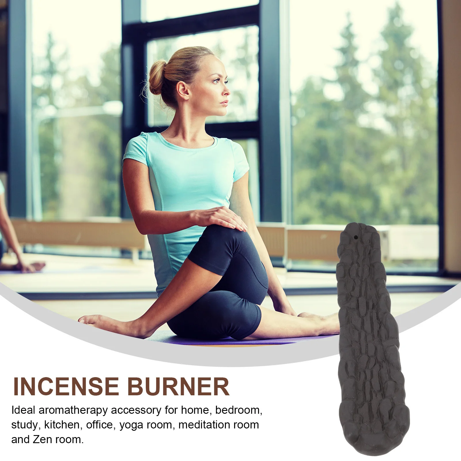 

Incense Stick Burner Safe Material Holder for Yoga Meditation Bedroom Study Office Aromatherapy Accessory