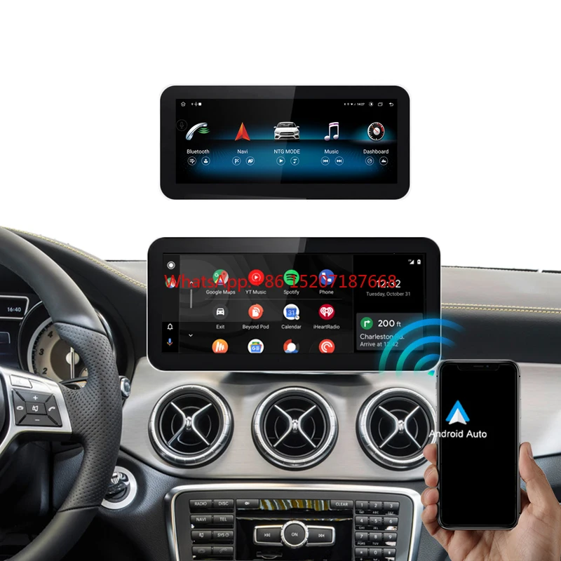 12.3 Inch Android System Multimedia Auto GPS IPS Touch W204 Upgrade Screen  Carplay For Mercedes Benz