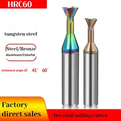 Carbide Dovetail Milling Cutter 30 45 60 Degree CNC Tool 3 4 5 6 7 8 9 10 -20MM Tungsten Steel Machining Tool For Metal End Mill