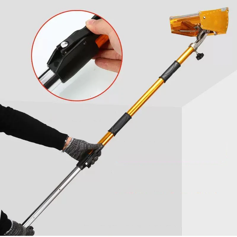Telescopic Pole Putty Scraper, Drywall Plastering Box, New-Style Smoothing Tool, Dual-Spring Ceiling Plastering Machine