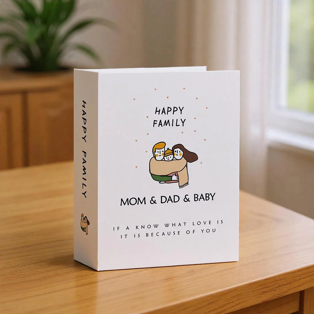 4×6 Inch Mini Cartoon Photo Album, 100 Pockets with Cute Lion, Cat & Paw Prints, Compatible with Instax Photos for Memories