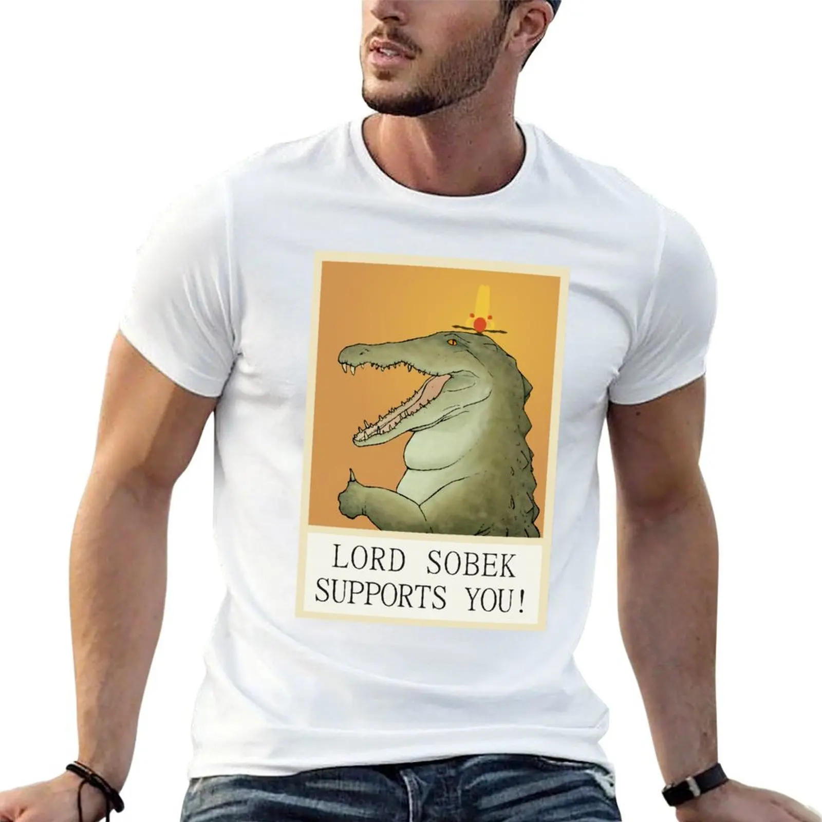 

Lord Sobek Supports You! T-Shirt t shirt for man 100 percent cotton t shirt man luxury T-Shirt