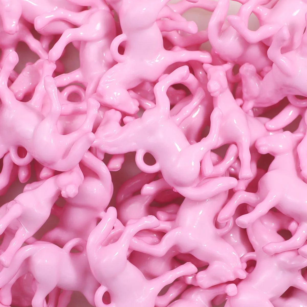 48*42mm Acryl 3D Pony Anhänger Rosa Handmade DIY Geeignet für Schmuck Machen Kleine Anhänger Zubehör