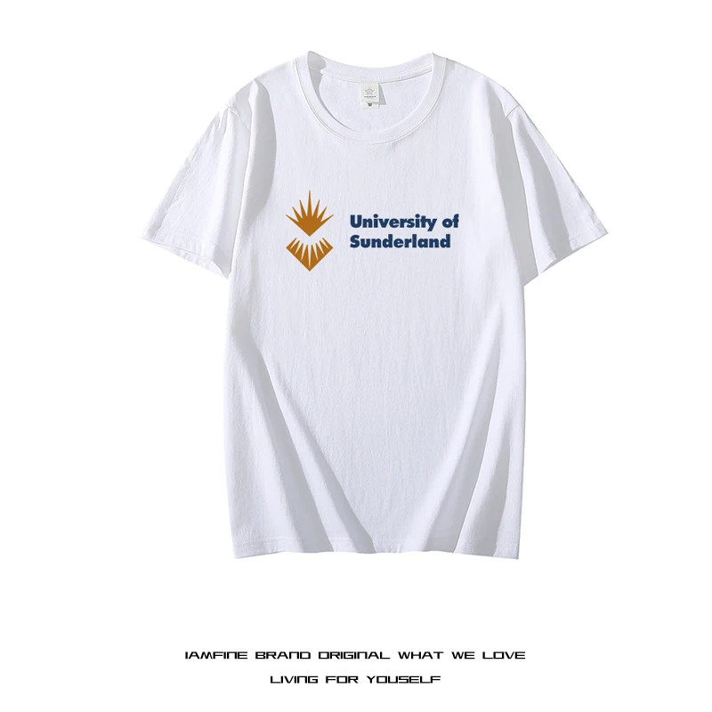 

Sunderland University Memorial Summer Cotton T Shirts Men Simple O Neck Stretch Solid New Tops Clothing Casual Tshirt Man Street