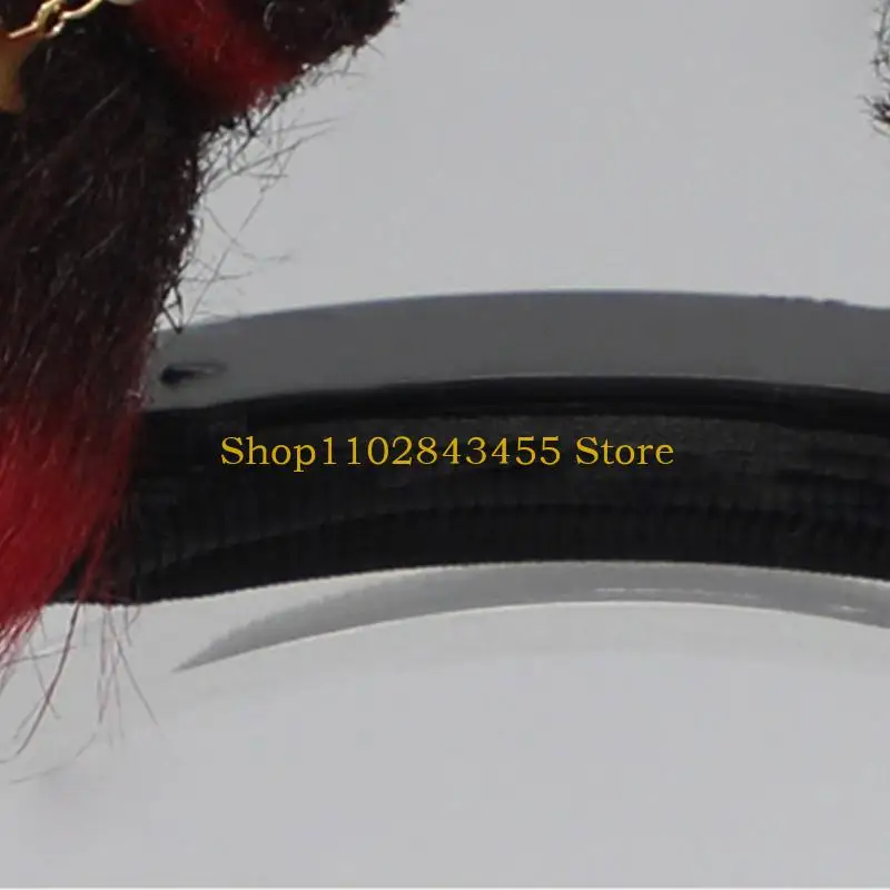 

49MC Electric Bunny Ear Headband with Dangle Jewelry Decors Carnivals Hair Decors