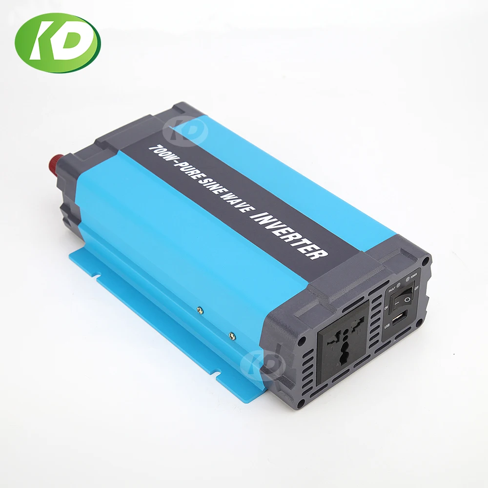 300W 500W 600W 700W Pure Sine Wave 12V 24V 48V Solar Inverter 120V 230V Output 50Hz 60Hz With USB Interface Universal Socket