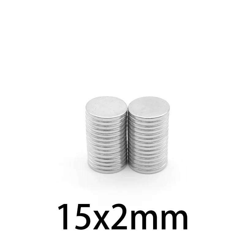15x2mm Super Strong Magnets 15mmx2mm Permanent Small Round Magnet 15*2mm Thin Neodymium Magnet Magnetic 15*2
