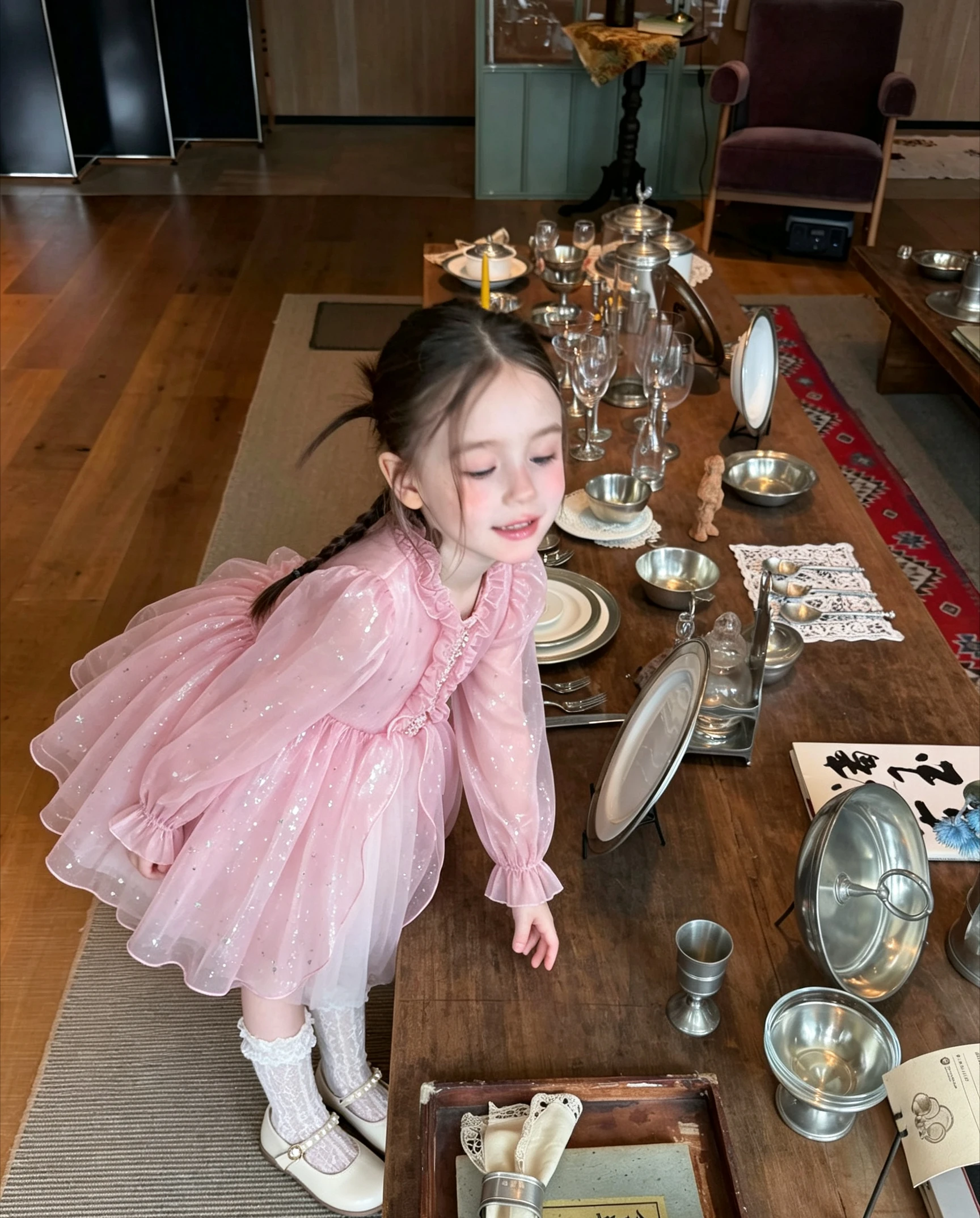 Girls Princess Dress 2026 Spring Summer New Fashionable Baby Girl Birthday Sweet Dress Performance Mesh Princess Dress