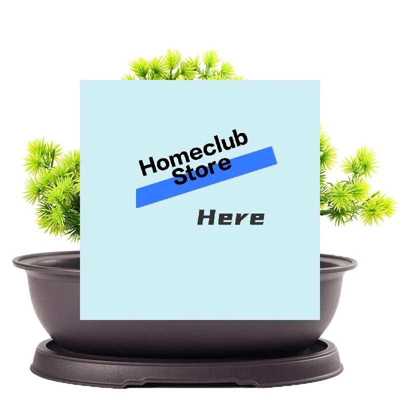 Flowerpots Plastic Imitation Purple Clay  Plants Pots Garden Landscape Bonsai Pot Trays Rectangular Square Planter【Homeclub】