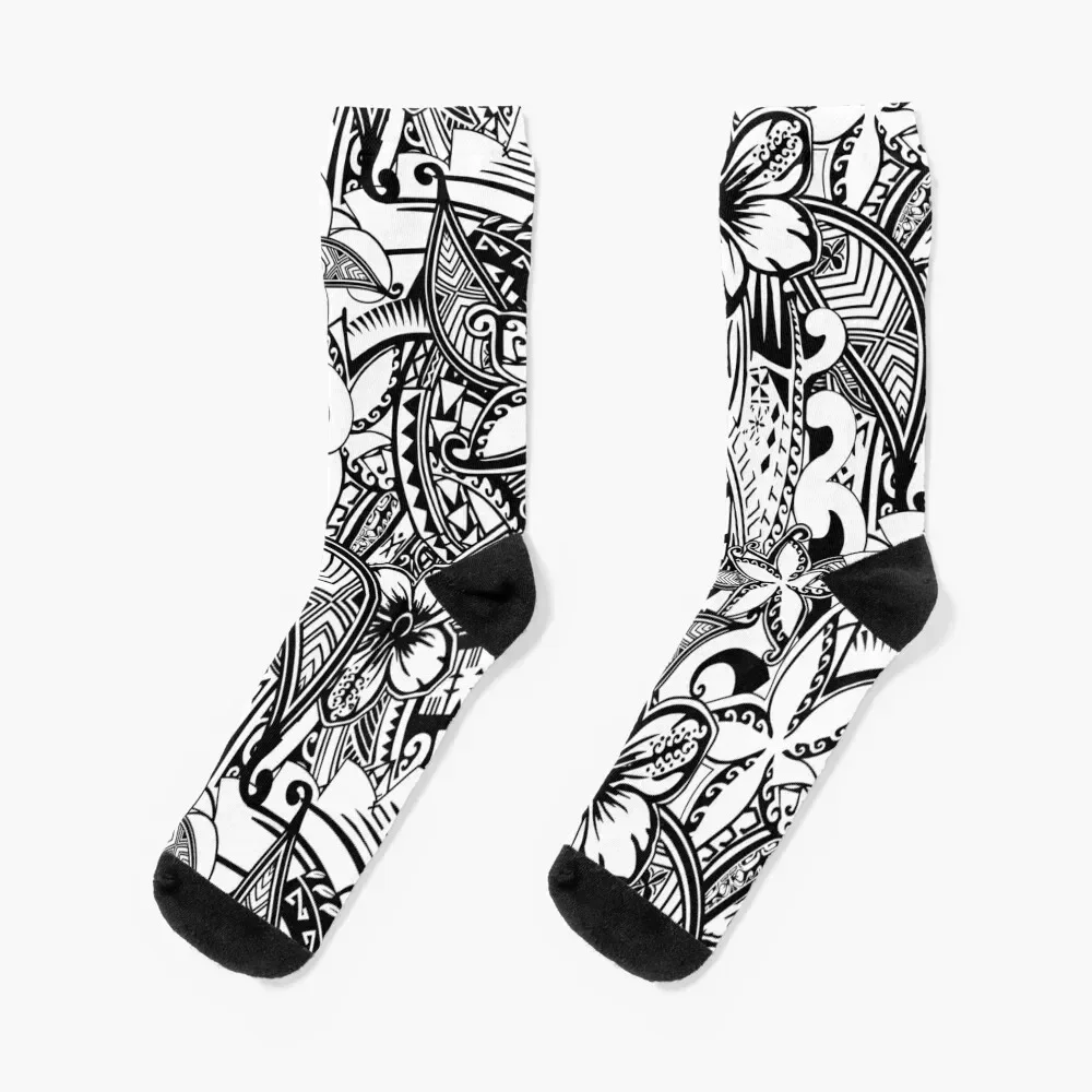 

It's Not Always Black Or White Polynesian Tattoos Socks set gift Women Socks Men's