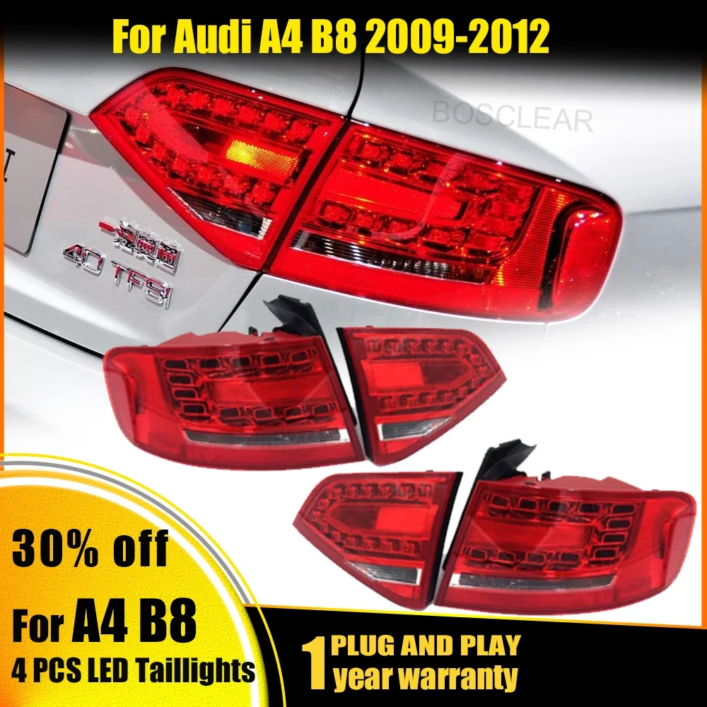 8K5945093B 8K5945094B LED Inner Taillight for Audi A4 B8 With Red Lens 12V Model 2008 2009 2010 2011 2012 LED Tail Lamp Assembly