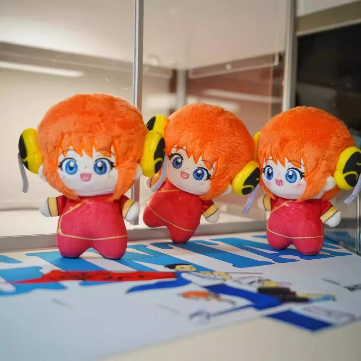 جينتاما أنيمي أفخم دمية ساكاتا جينتوكي مروحة ميرش مطبوعة نمط أوكيتا سوجو ياتو كاموي 10 سنتيمتر Nui-Nui دمية قلادة هدية #2