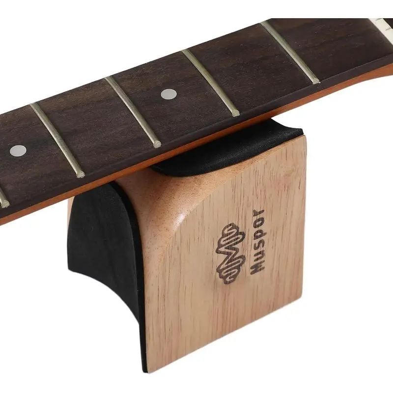 2-In-1 Guitar Neck Pillow, Neck Rest Stand, Electric Guitar Neck Bracket, Wooden Guitar String Changing Tool
