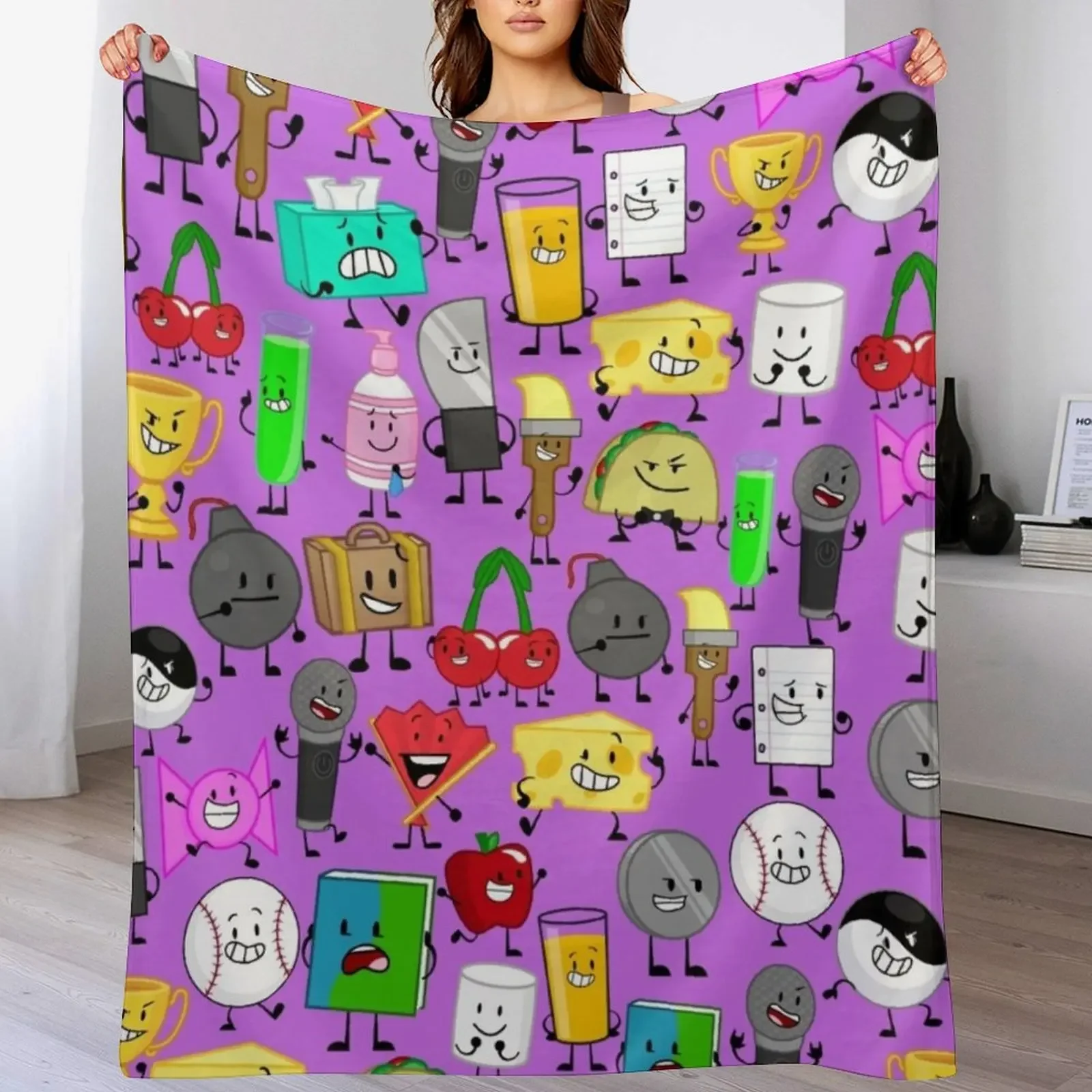 

inanimate insanity Throw Blanket warm winter christmas decoration Hairy Flannel Blankets