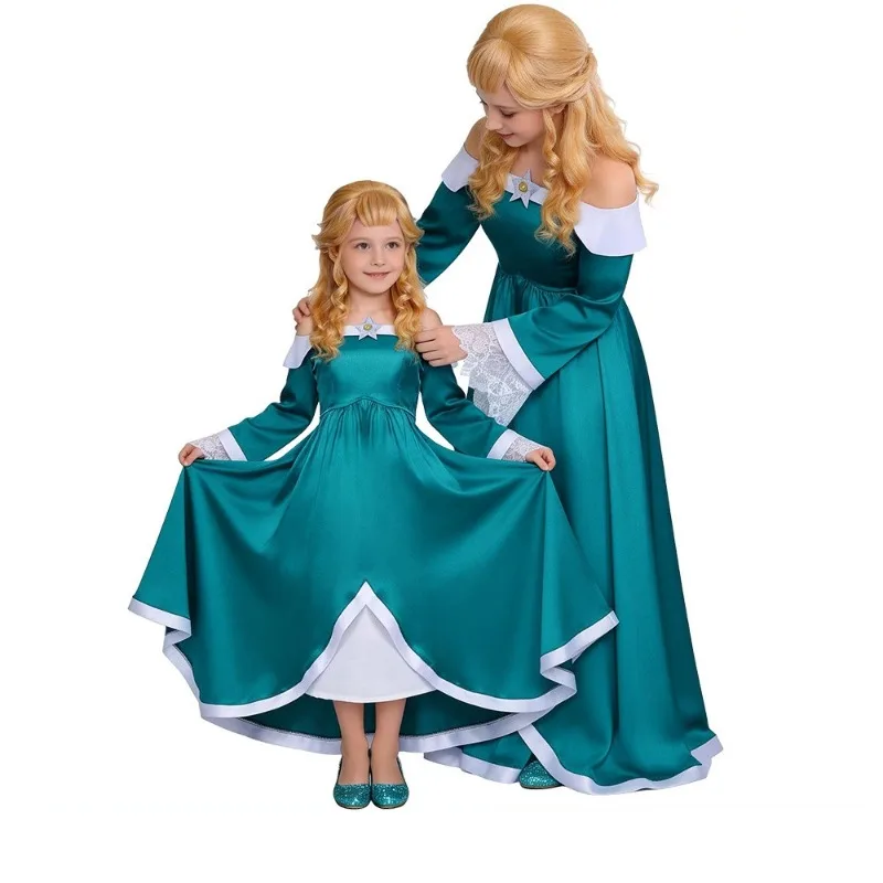 Disfraz Original de Princesa Roselia de Gelaxy para Cosplay, Super Mario, Comic Con, Fiesta, Traje Completo para Juego de Roles de Princesa