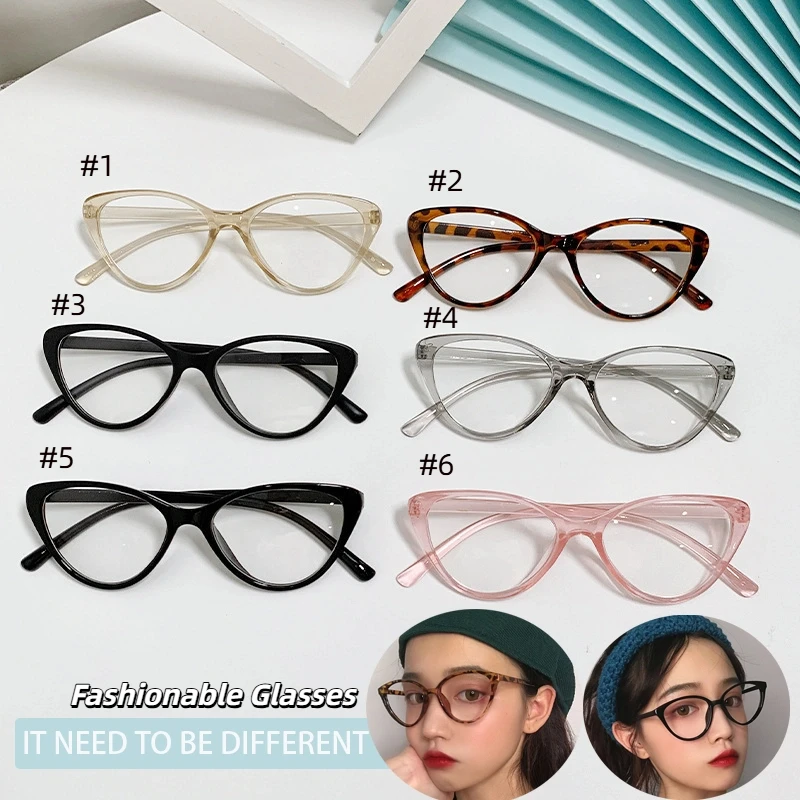 Trendy Fashioanle Blue Light Blocking Glasses Glass Women Cat Eye Glasses Temperament Anti Radiation Flat Lenses очки мужские