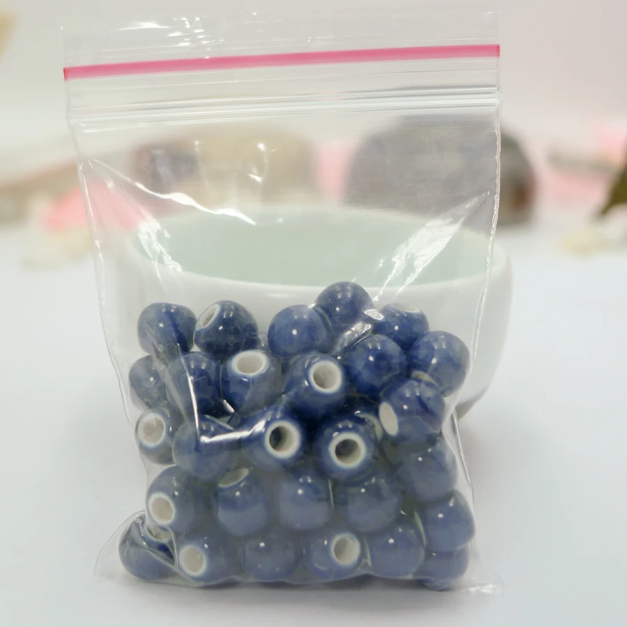 7# 100pcs China Ceramic Beads  Not Hama  Sell By Bags Procelain Bead For Jewelry Making 7mm  Beads #A505B