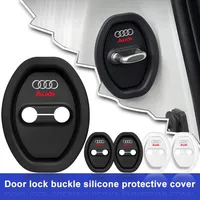 4Pcs Car Styling 3D silicone Door Lock Cover Protective Decoration For Audi C5 C6 C7 A4 B6 B8 B7 A6 A3 A5 Q3 Q5 Q7 8P 8V 8L