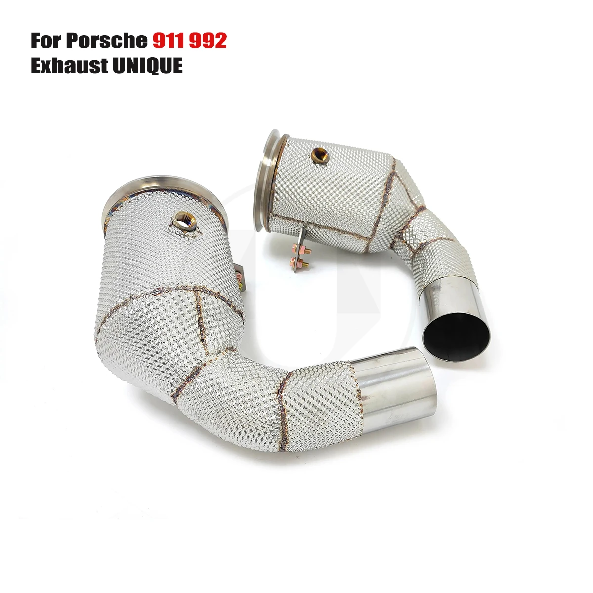 UNIQUE For Porsche 911 992 With insulator downpipe With cat/without cat exhaust pipe