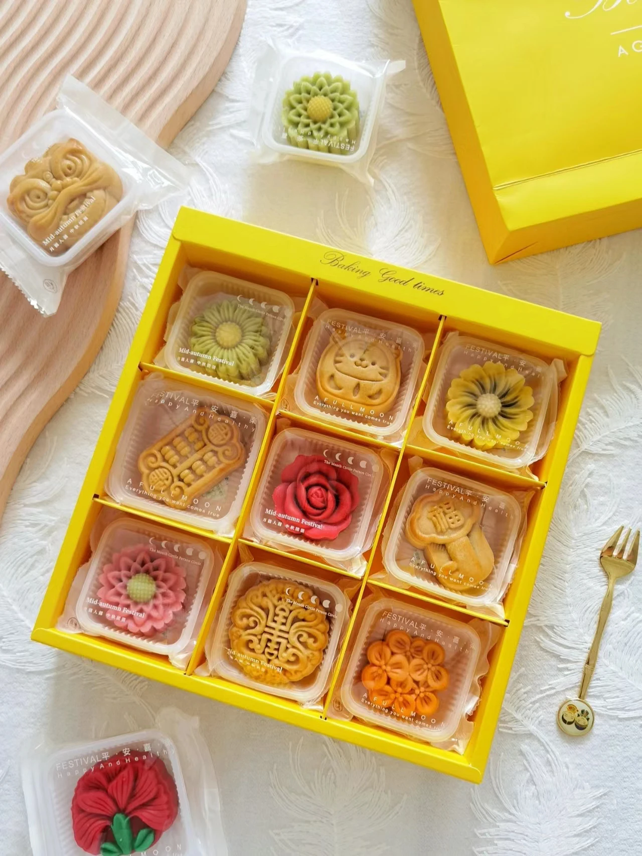 30g 50g 75g Cantonese Creative Moon Cake Hand Press Mold Flower Cookie Cutter Mid-Autumn Festival Pastry Dessert Kitchen Gadgets